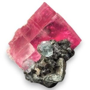 Pink fluorite specimens